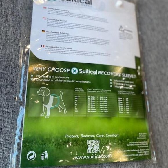 Suitical Recovery Sleeve Dog, Black/Medium - Picture 7 of 8